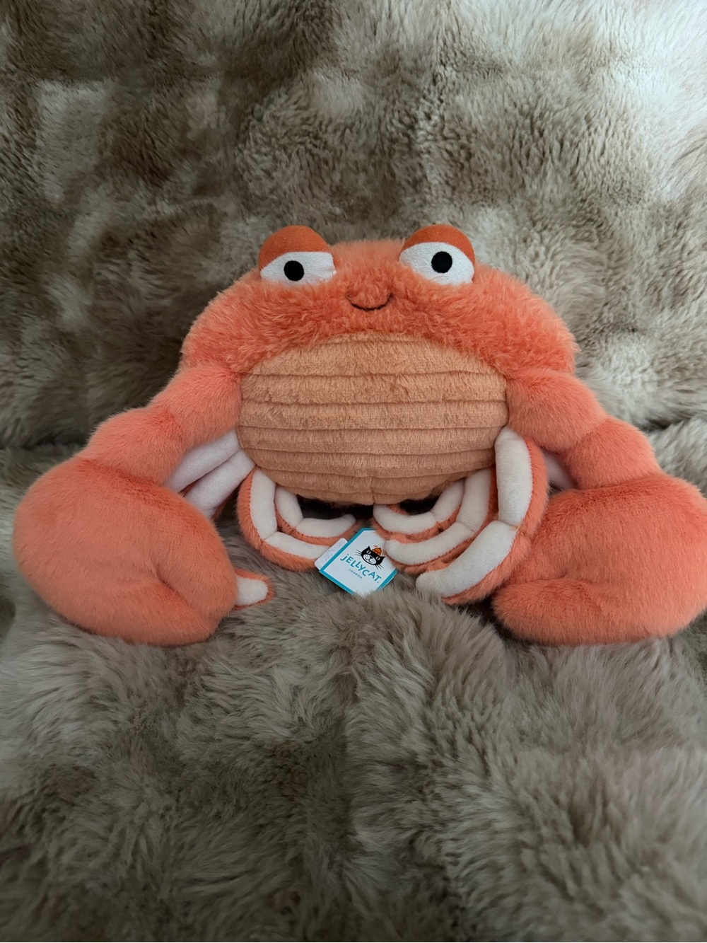 Jellycat Coral Orange Crab Plush